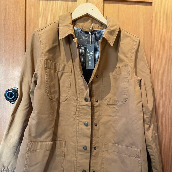 Cabela's Natural Reflections Women's Tan Chore Utility Jacket Coat NWT Sz Medium - Picture 1 of 5